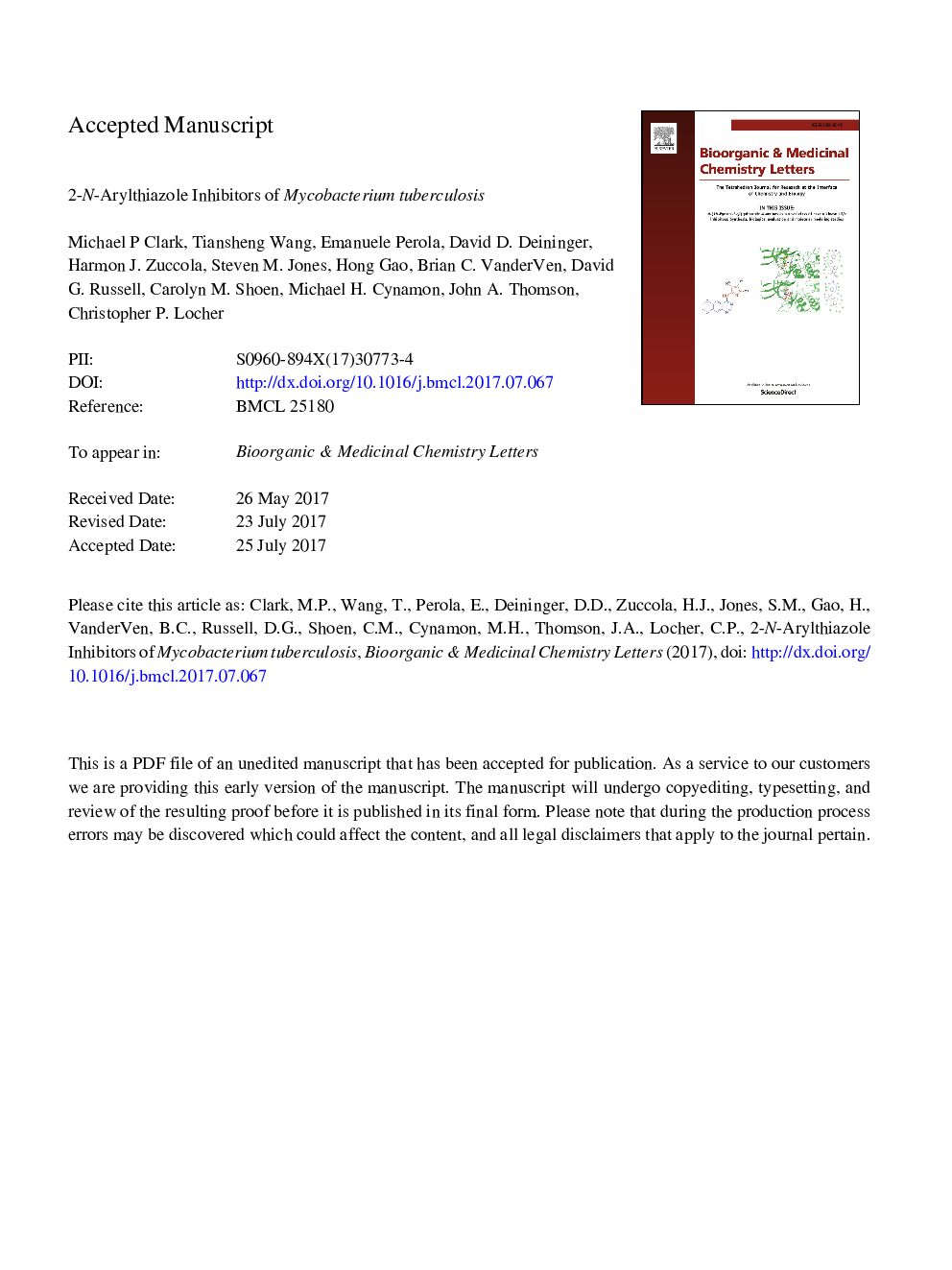 2-N-Arylthiazole inhibitors of Mycobacterium tuberculosis