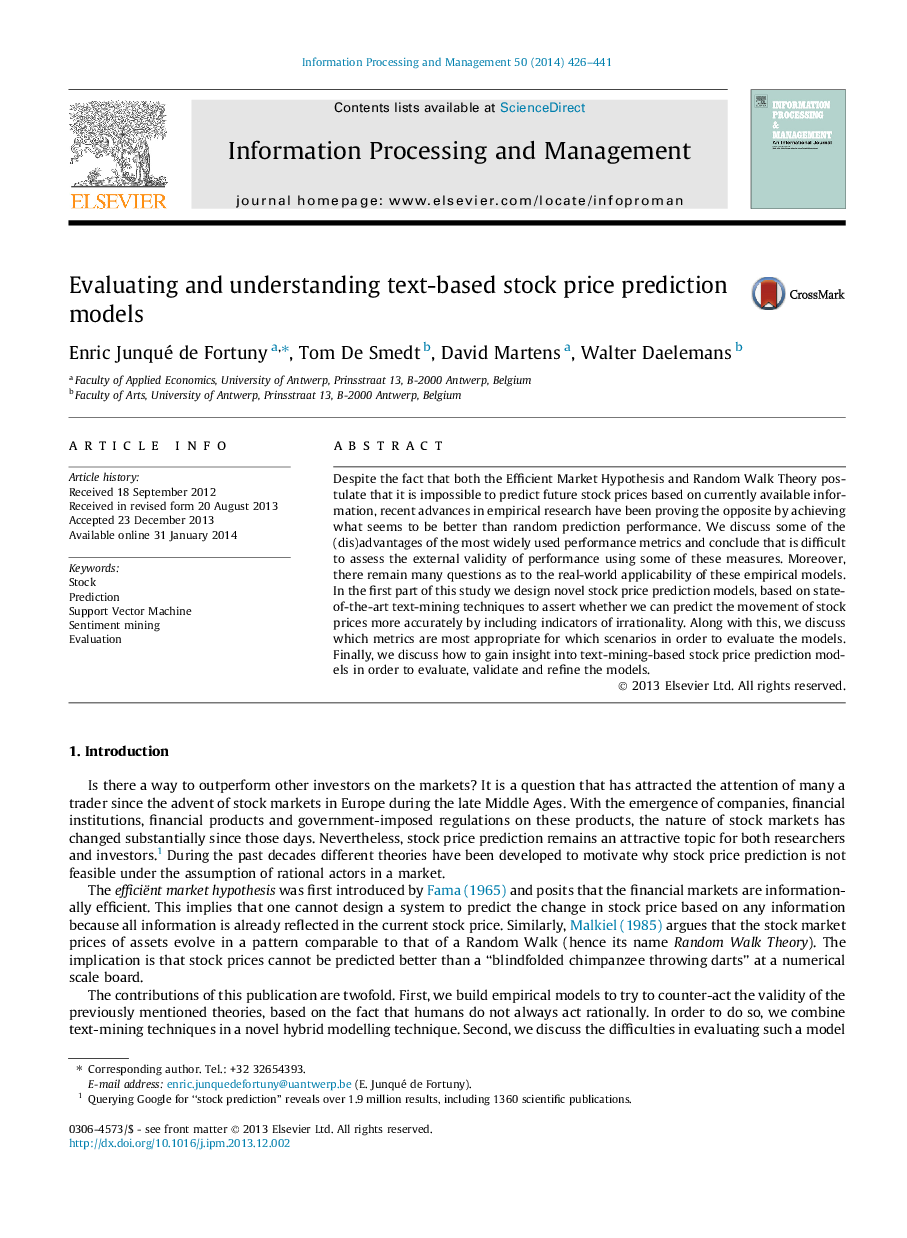 Evaluating and understanding text-based stock price prediction models