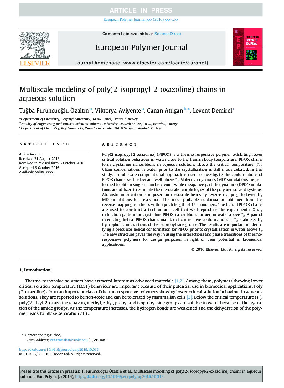 Multiscale modeling of poly(2-isopropyl-2-oxazoline) chains in aqueous solution