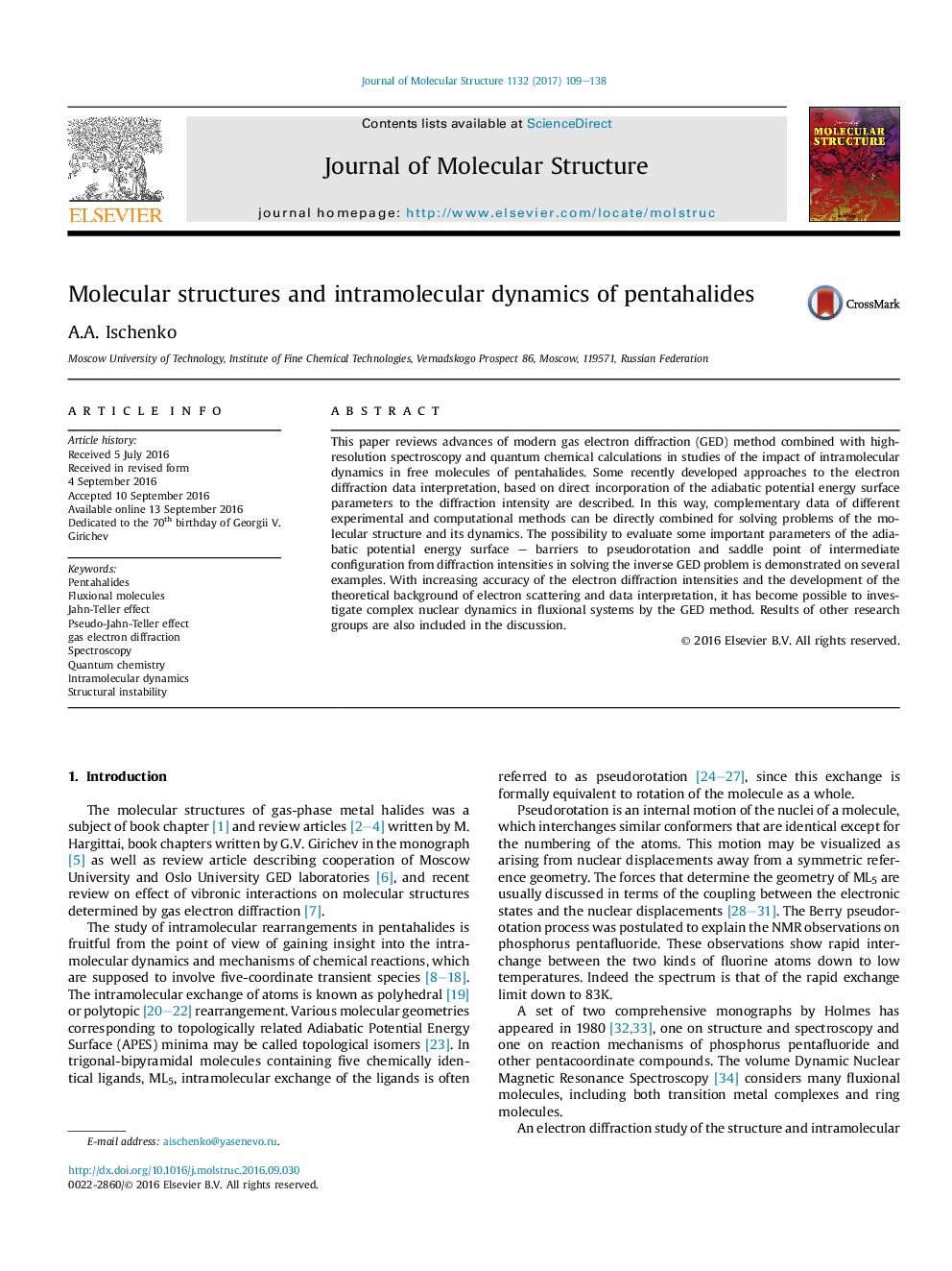 Molecular structures and intramolecular dynamics of pentahalides