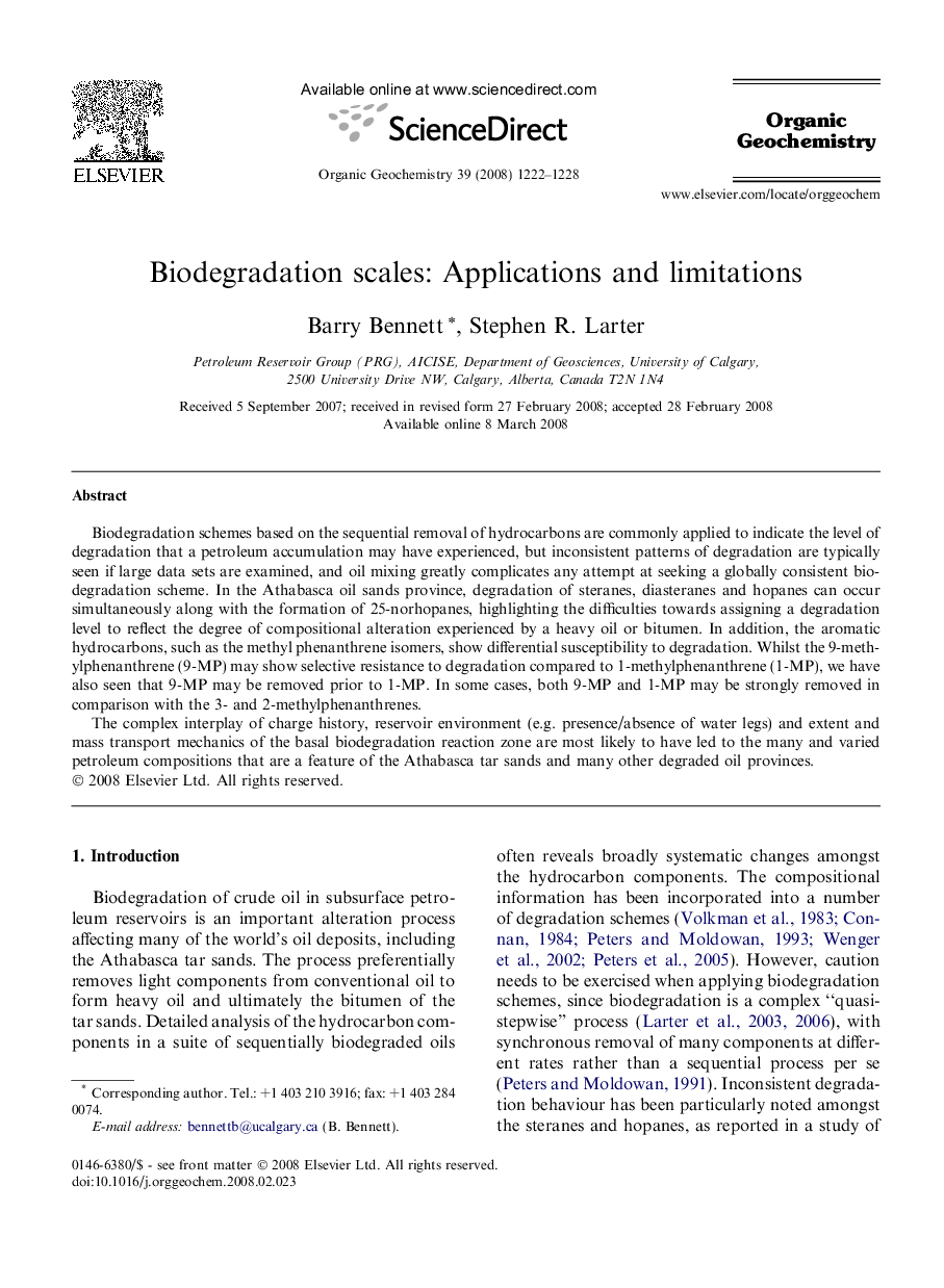 Biodegradation scales: Applications and limitations