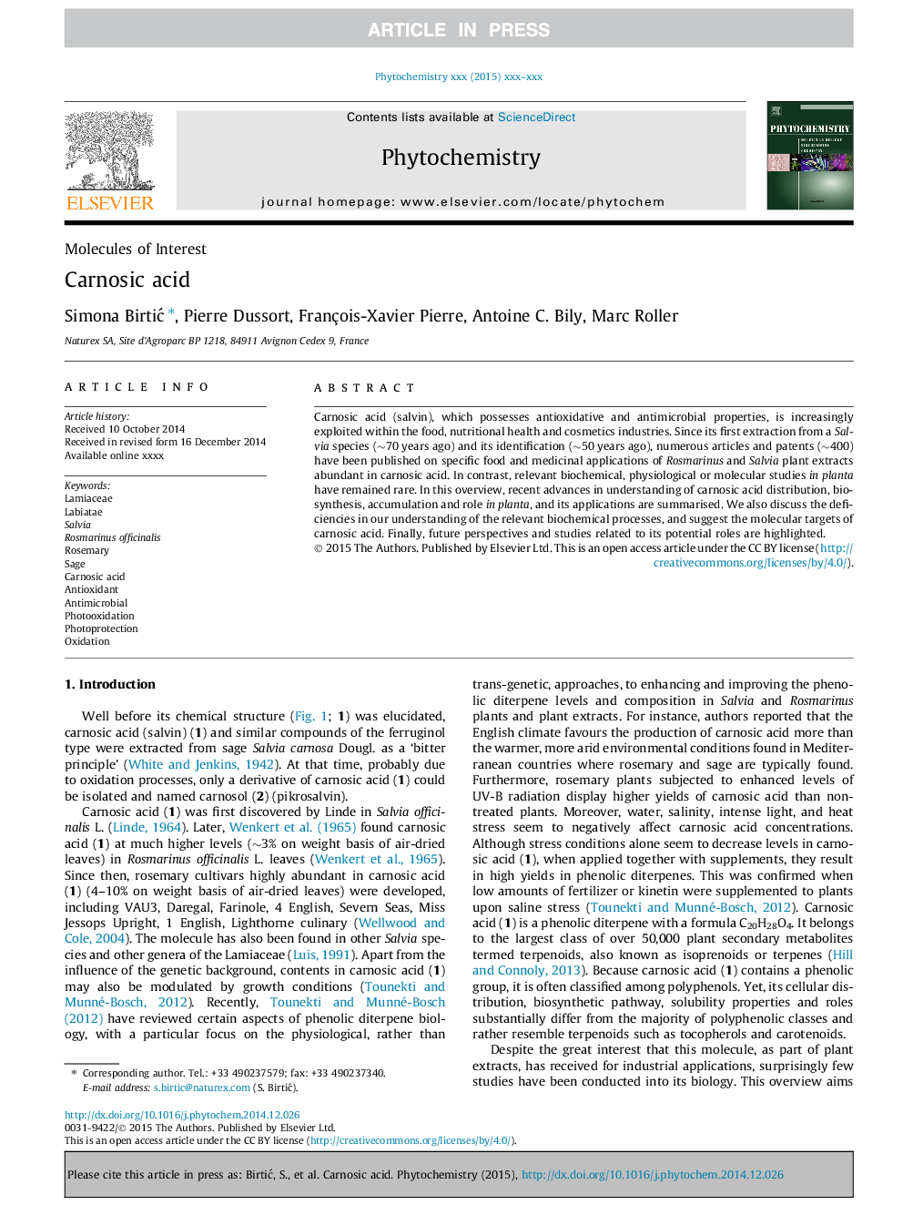 Carnosic acid