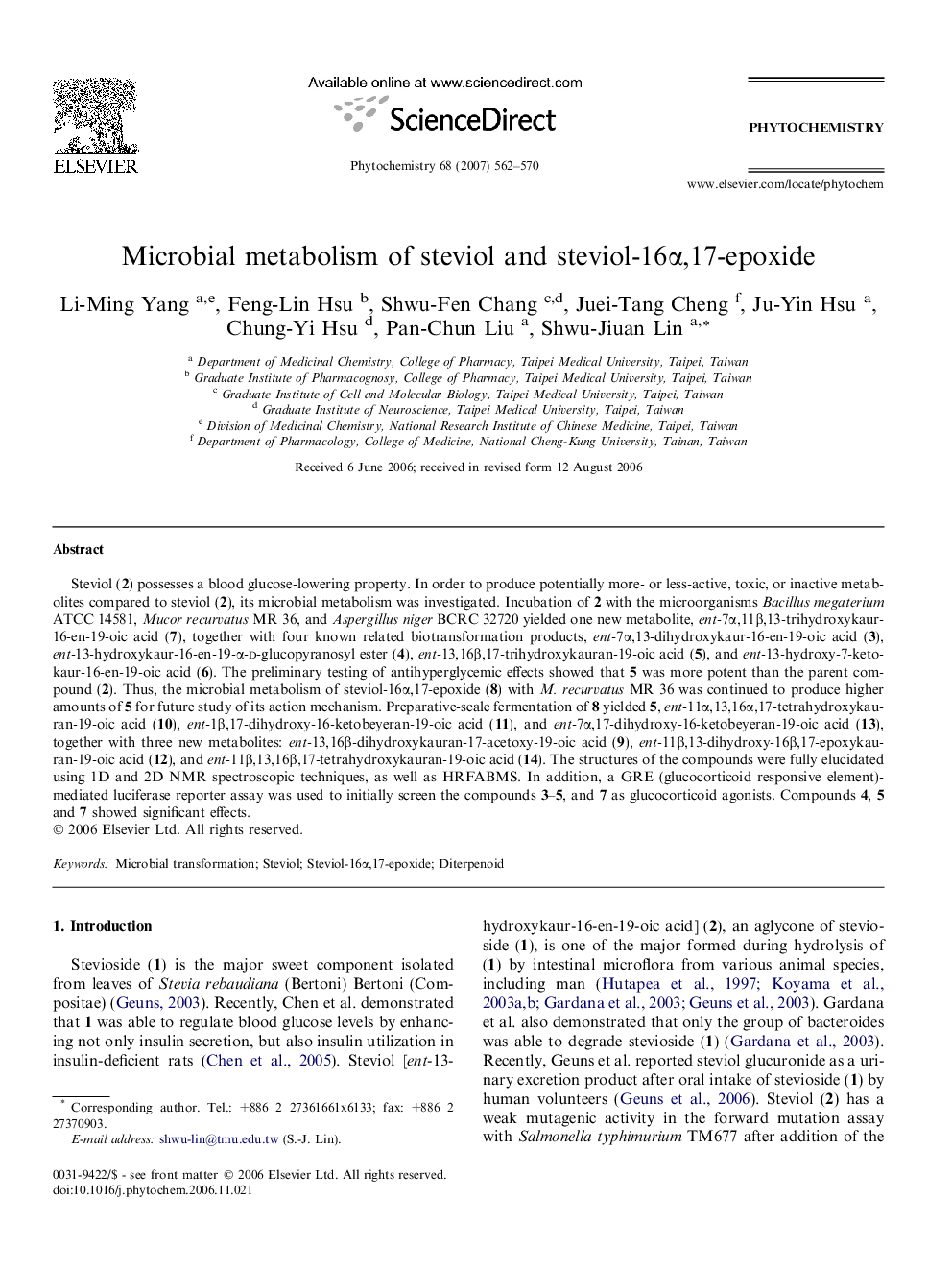 Microbial metabolism of steviol and steviol-16Î±,17-epoxide