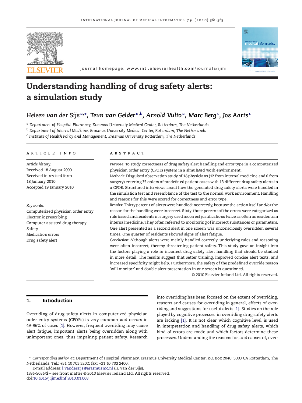 Understanding handling of drug safety alerts: a simulation study