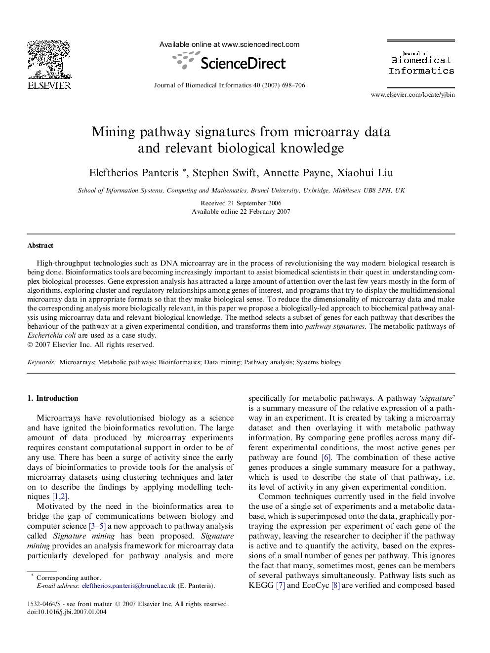 Mining pathway signatures from microarray data and relevant biological knowledge