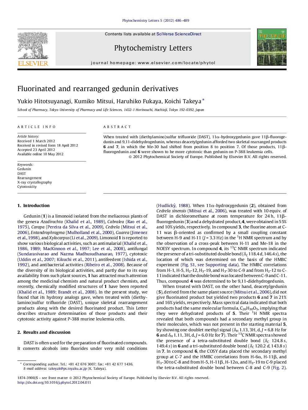 Fluorinated and rearranged gedunin derivatives