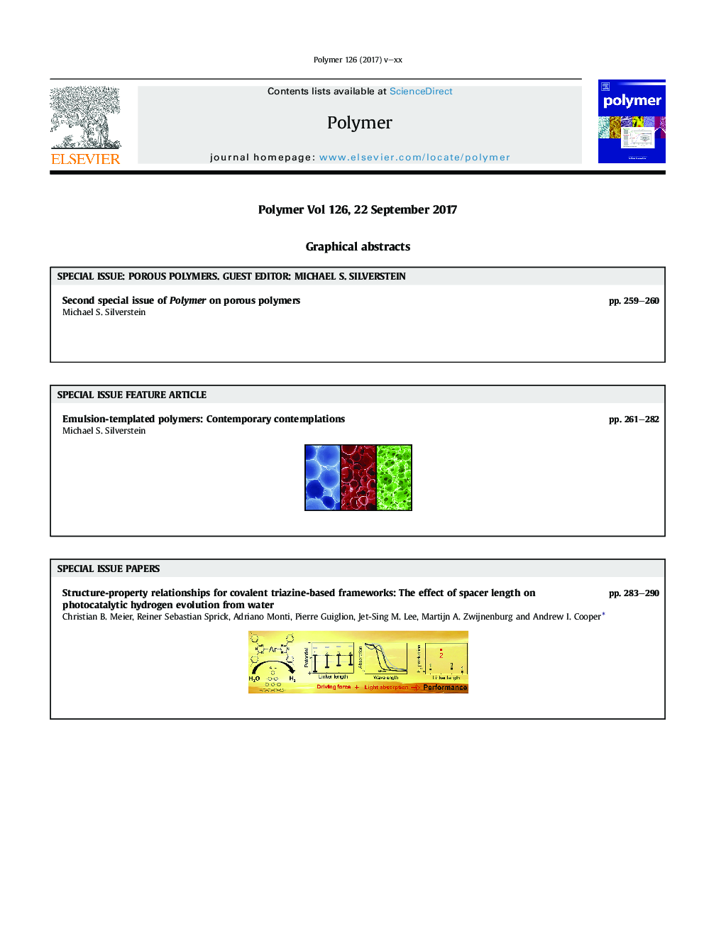 Graphical Contents list & Author index