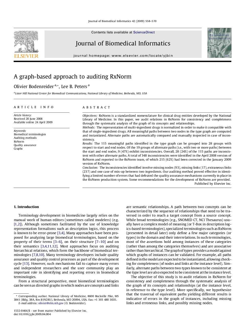 A graph-based approach to auditing RxNorm