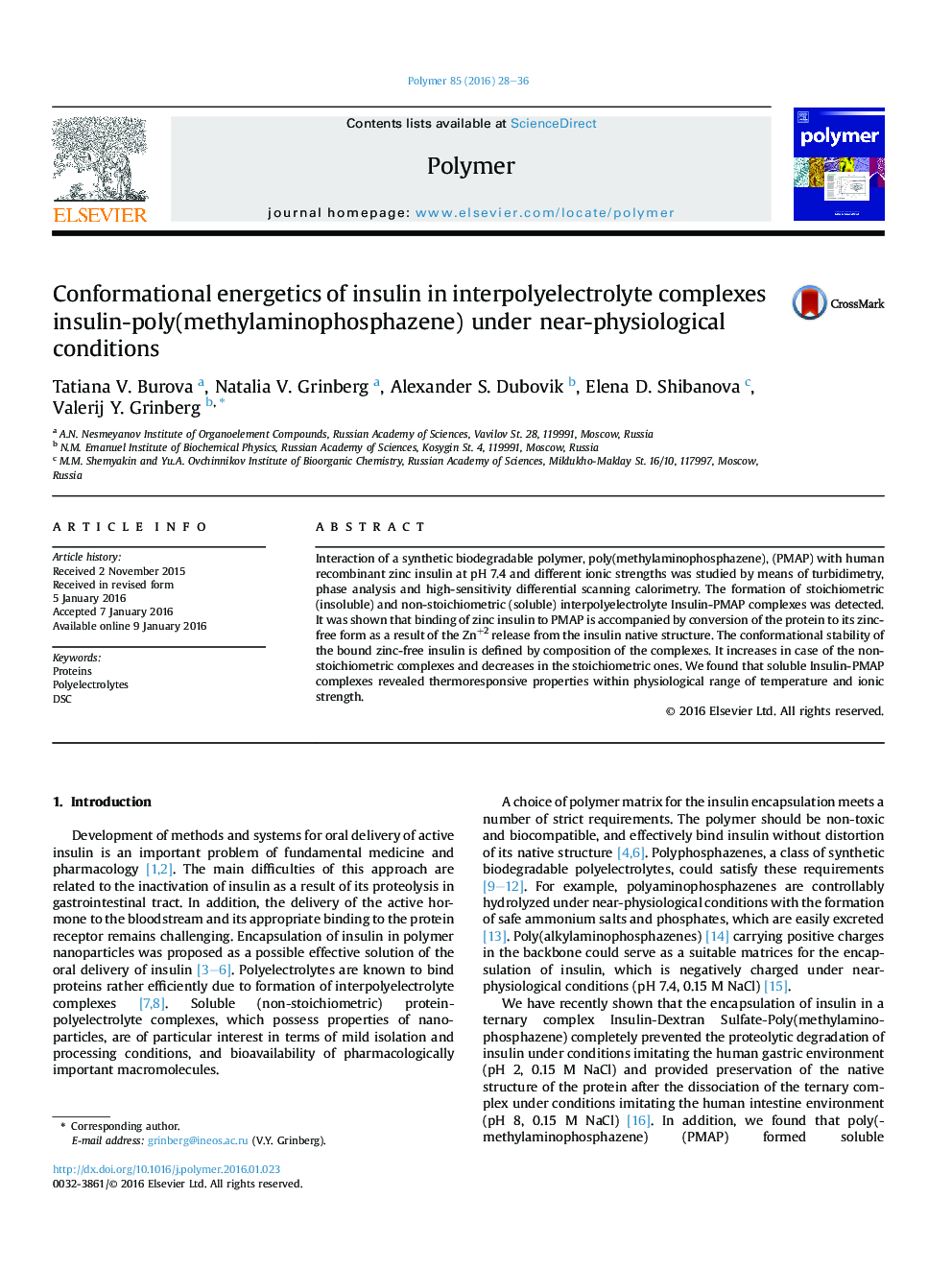 Conformational energetics of insulin in interpolyelectrolyte complexes insulin-poly(methylaminophosphazene) under near-physiological conditions