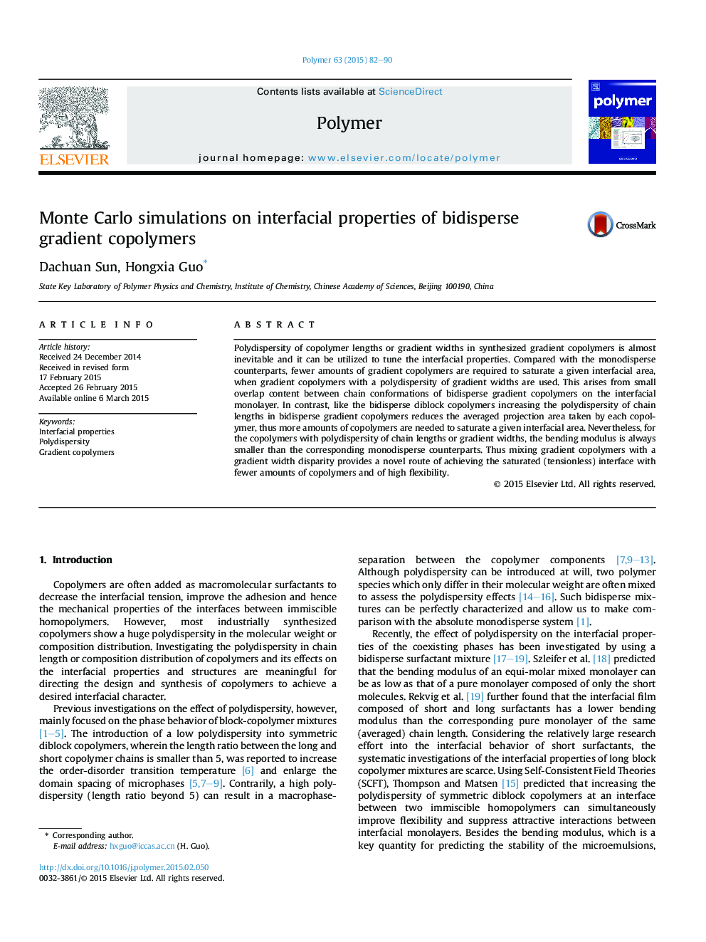 Monte Carlo simulations on interfacial properties of bidisperse gradient copolymers