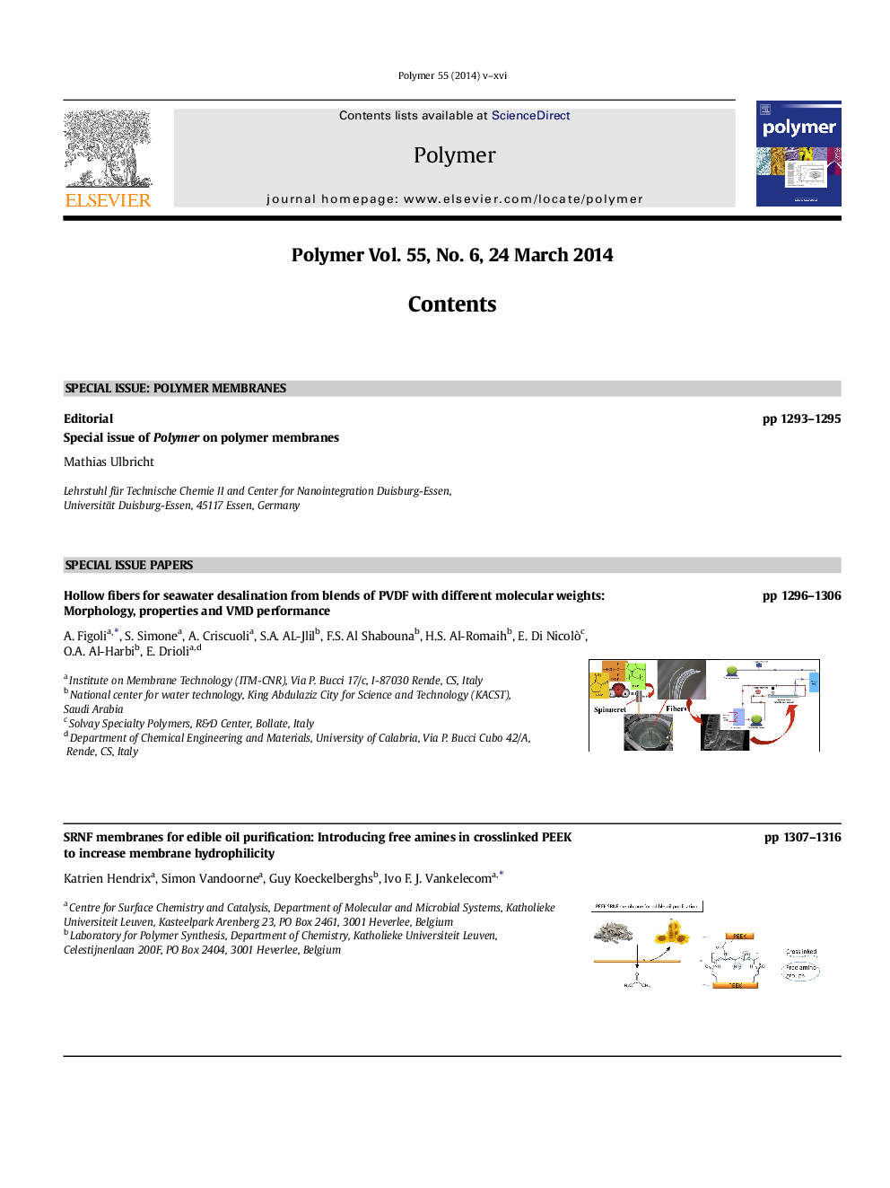 Graphical Contents list & Author index