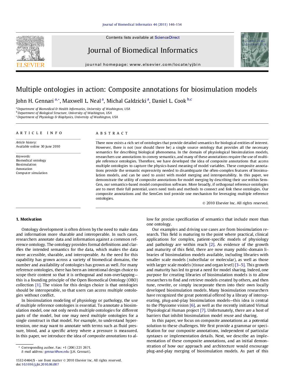 Multiple ontologies in action: Composite annotations for biosimulation models