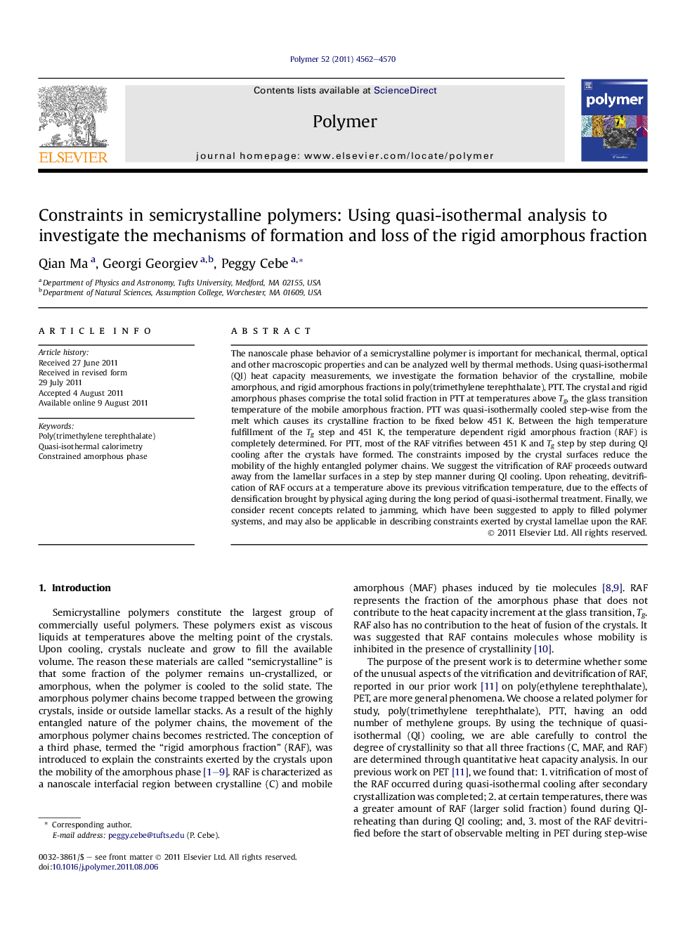 Constraints in semicrystalline polymers: Using quasi-isothermal analysis to investigate the mechanisms of formation and loss of the rigid amorphous fraction