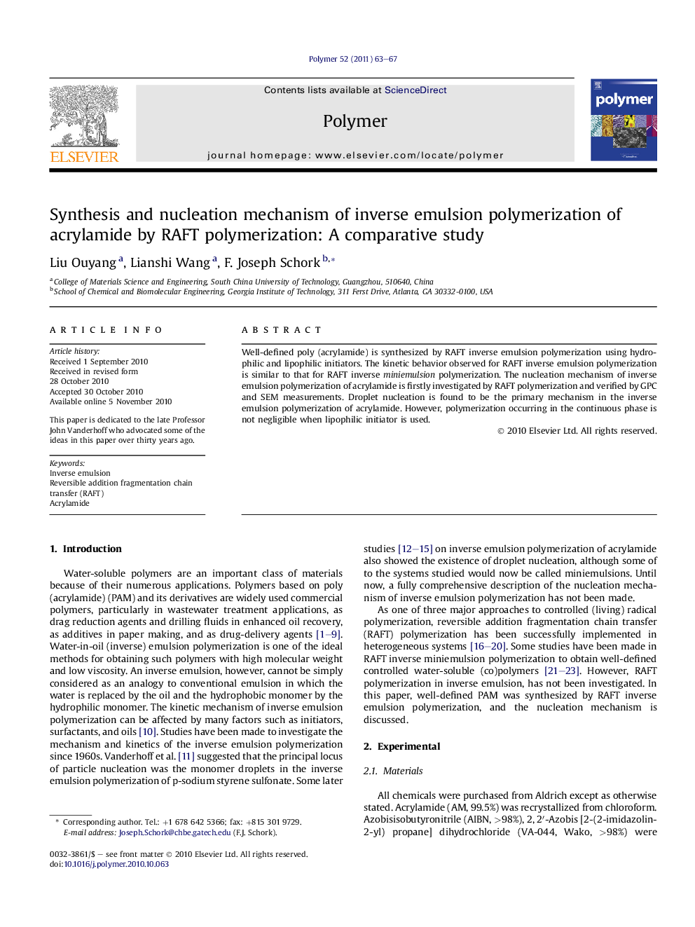 Synthesis and nucleation mechanism of inverse emulsion polymerization of acrylamide by RAFT polymerization: A comparative study