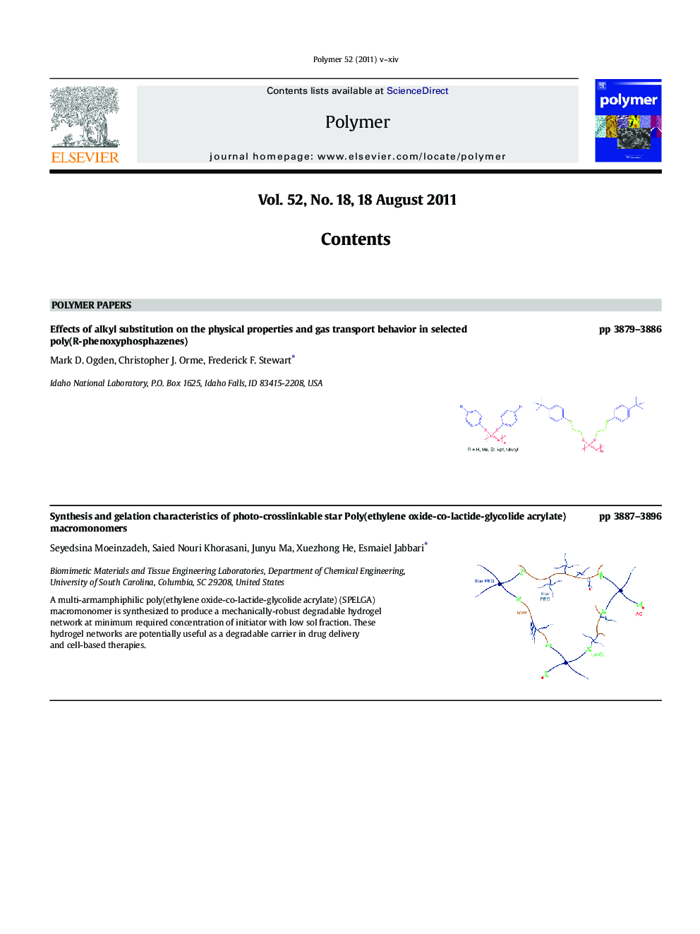 Graphical Contents list & Author index