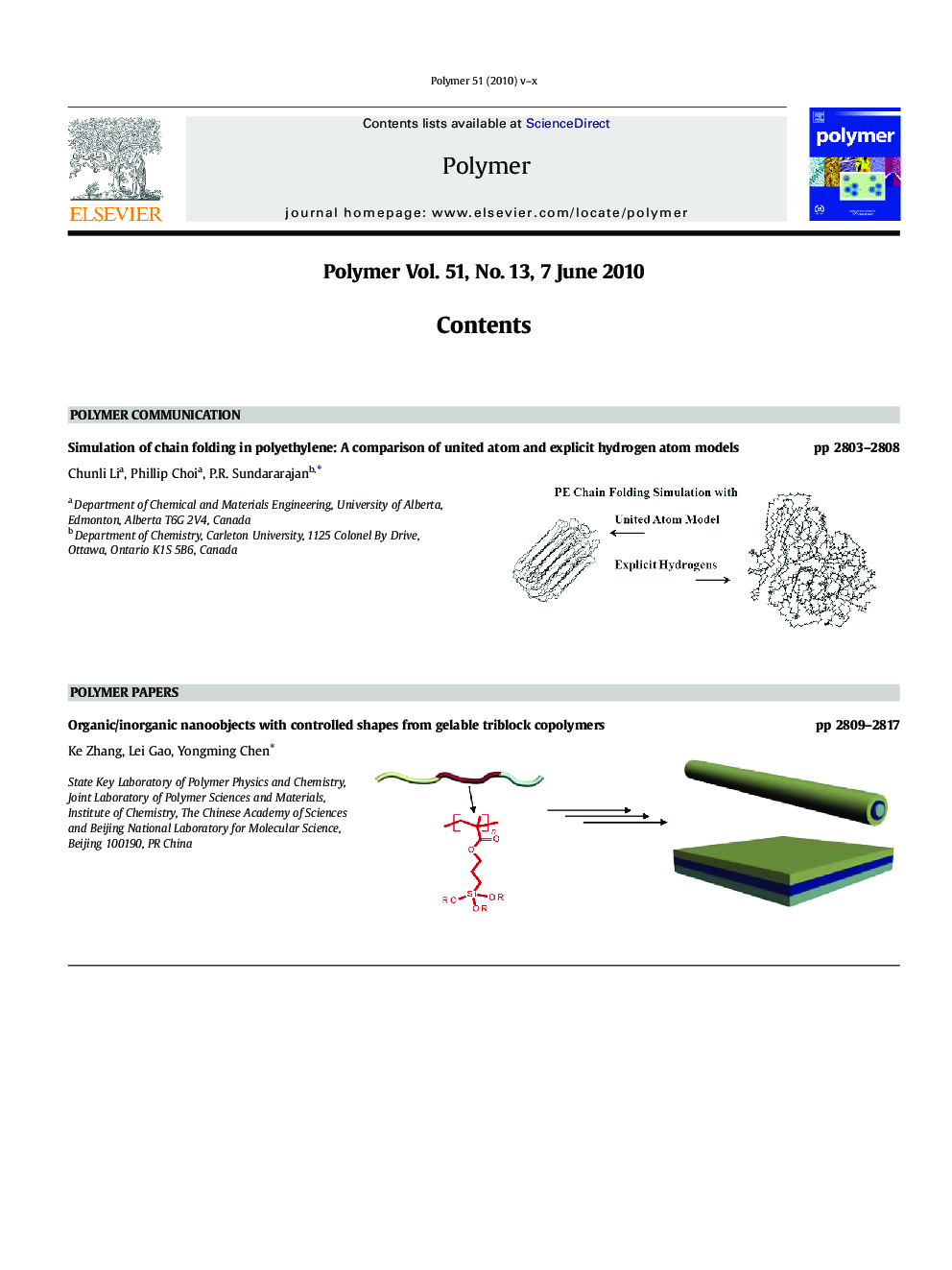 Graphical Contents list & Author index