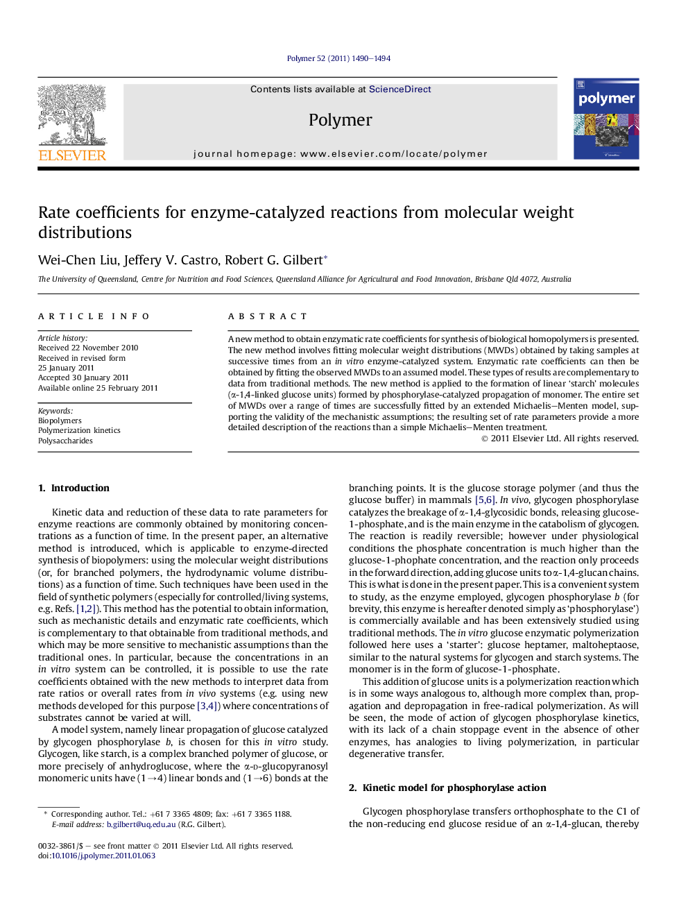 Rate coefficients for enzyme-catalyzed reactions from molecular weight distributions