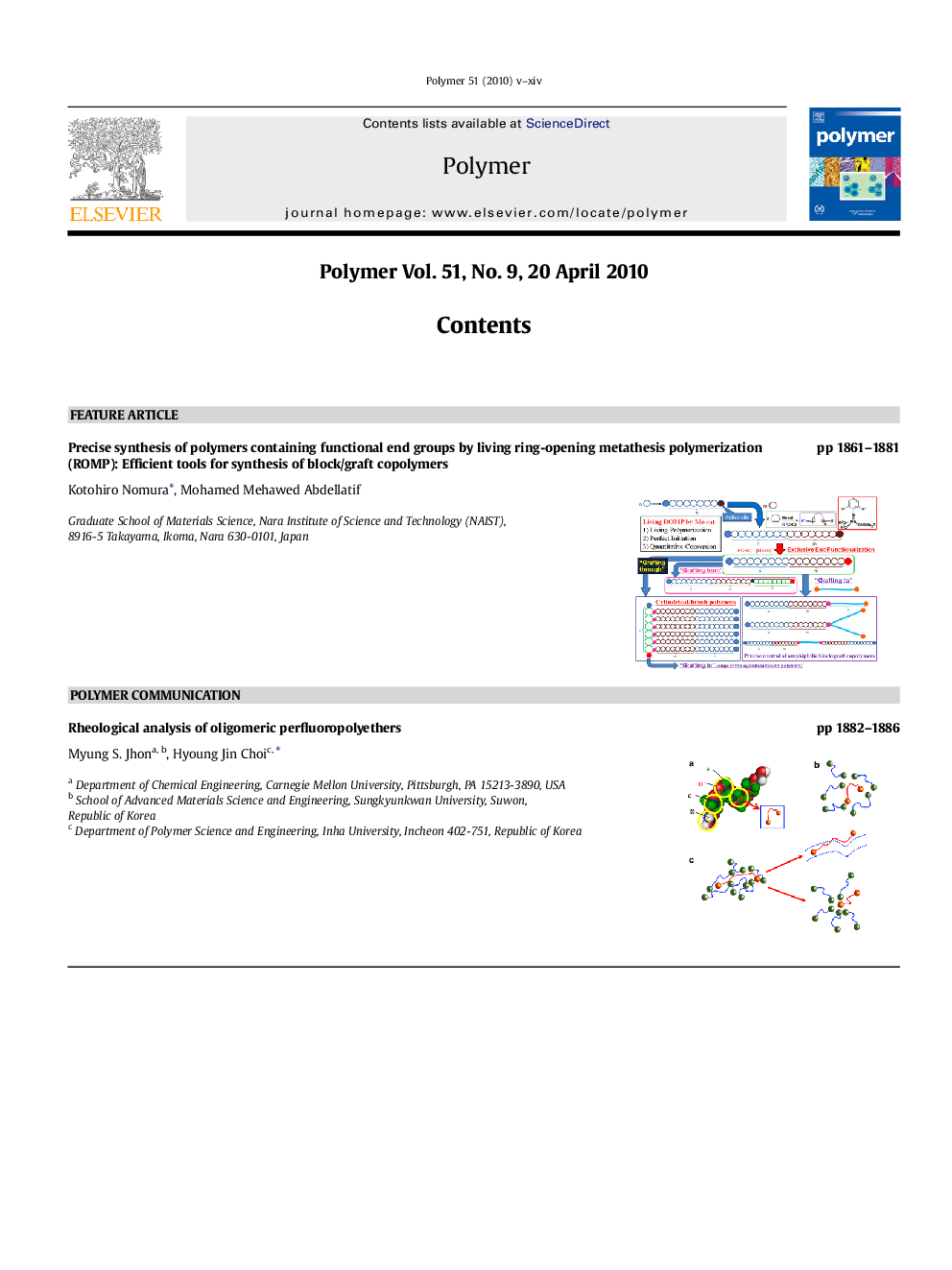 Graphical Contents list & Author index