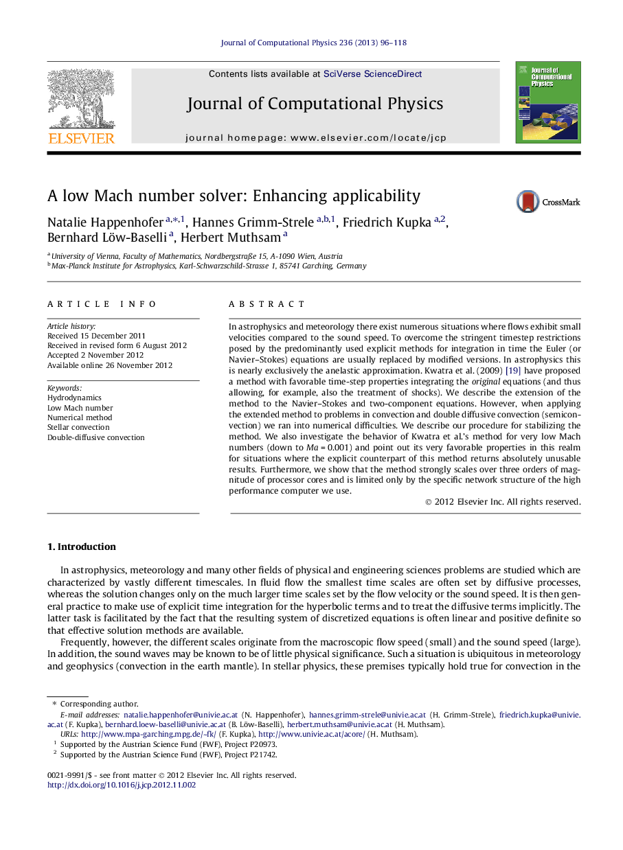 A low Mach number solver: Enhancing applicability