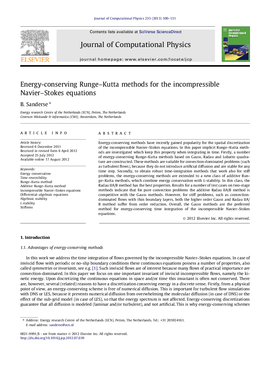 Energy-conserving Runge–Kutta methods for the incompressible Navier–Stokes equations