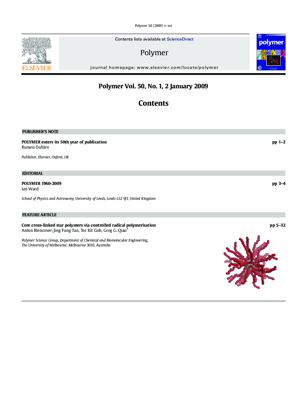 Graphical Contents list & Author index