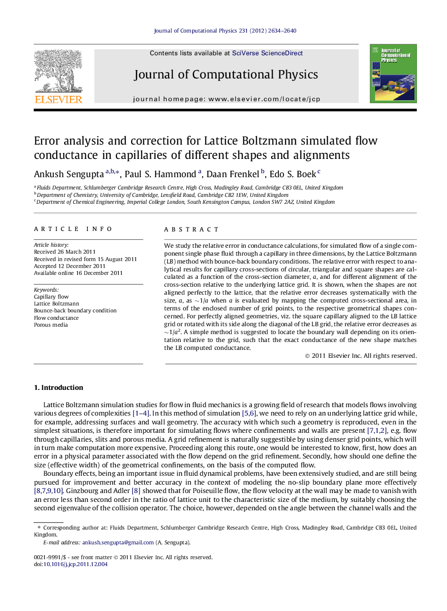 Error analysis and correction for Lattice Boltzmann simulated flow conductance in capillaries of different shapes and alignments