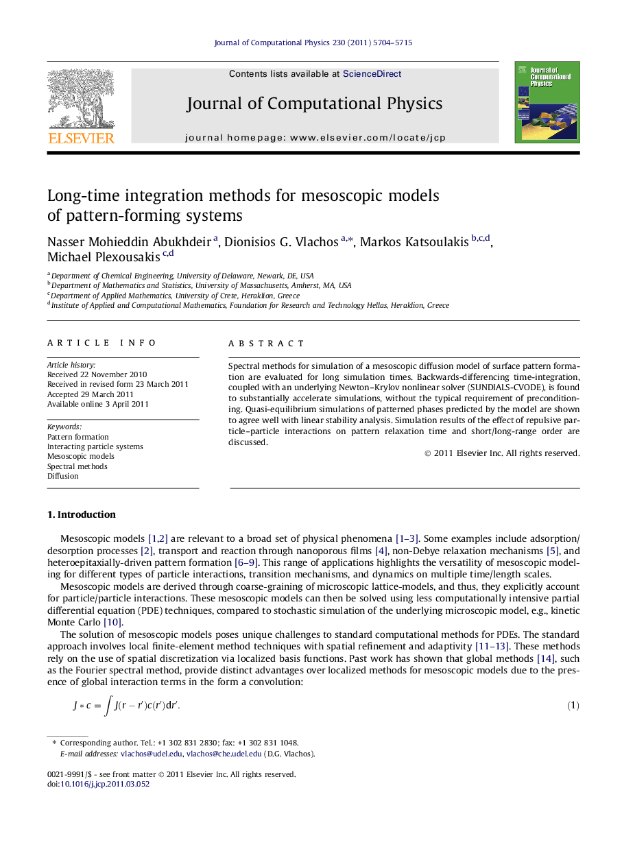 Long-time integration methods for mesoscopic models of pattern-forming systems