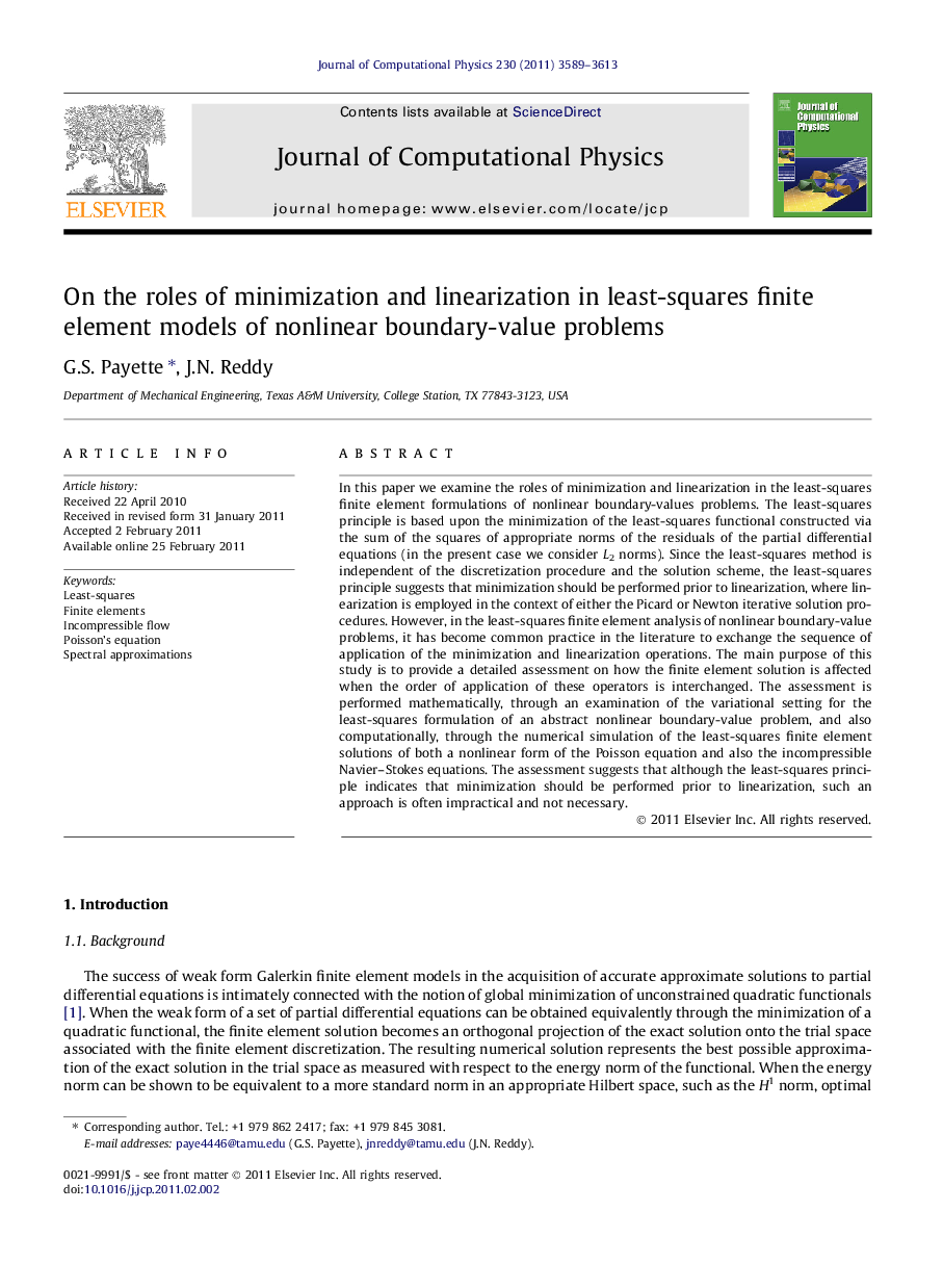 On the roles of minimization and linearization in least-squares finite element models of nonlinear boundary-value problems