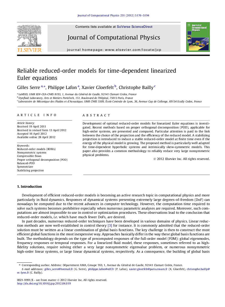 Reliable reduced-order models for time-dependent linearized Euler equations