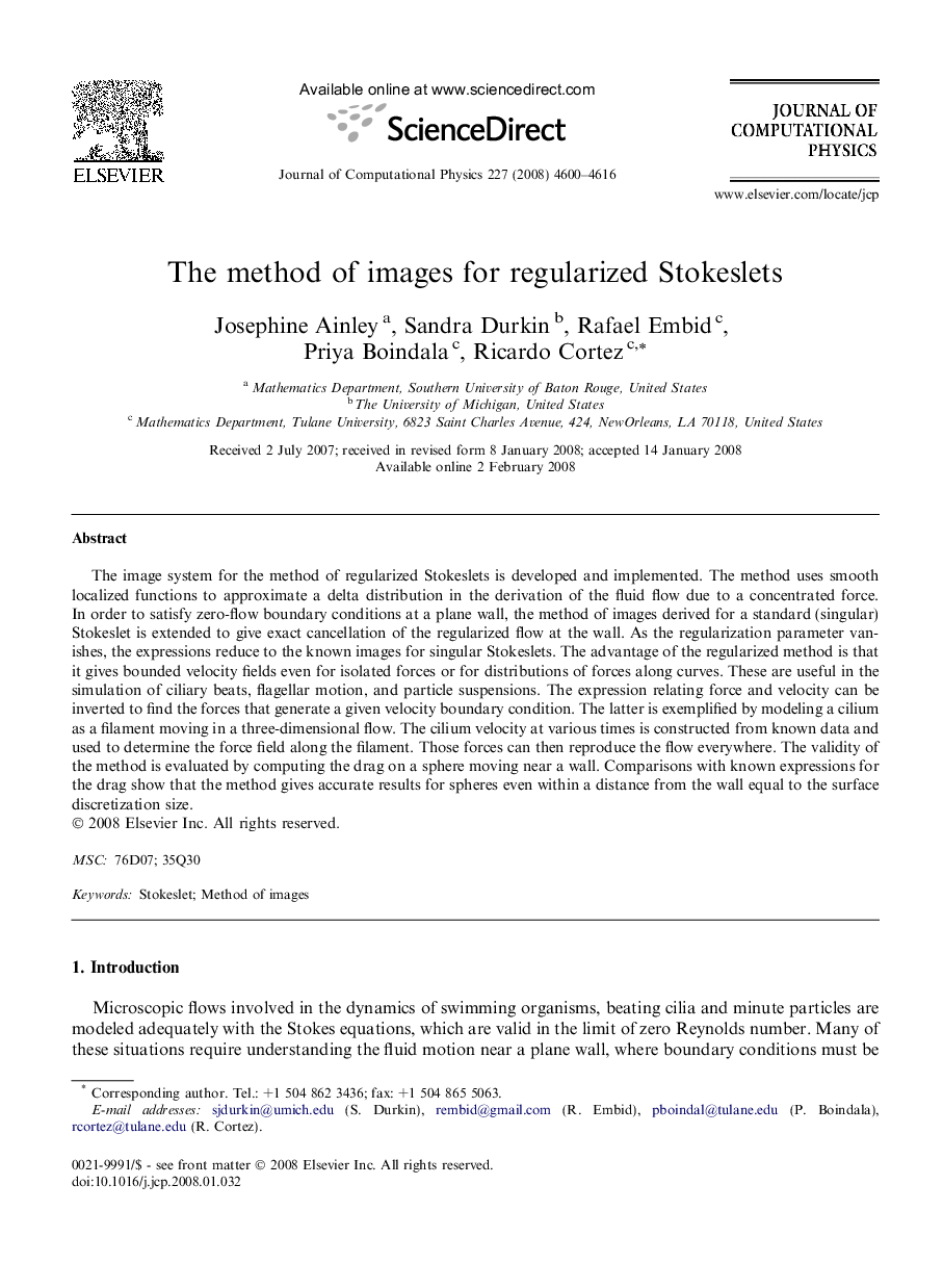 The method of images for regularized Stokeslets