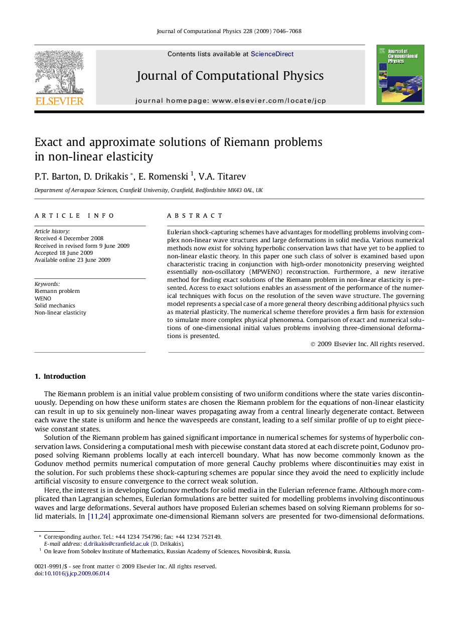 Exact and approximate solutions of Riemann problems in non-linear elasticity