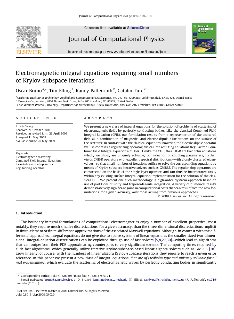 Electromagnetic integral equations requiring small numbers of Krylov-subspace iterations