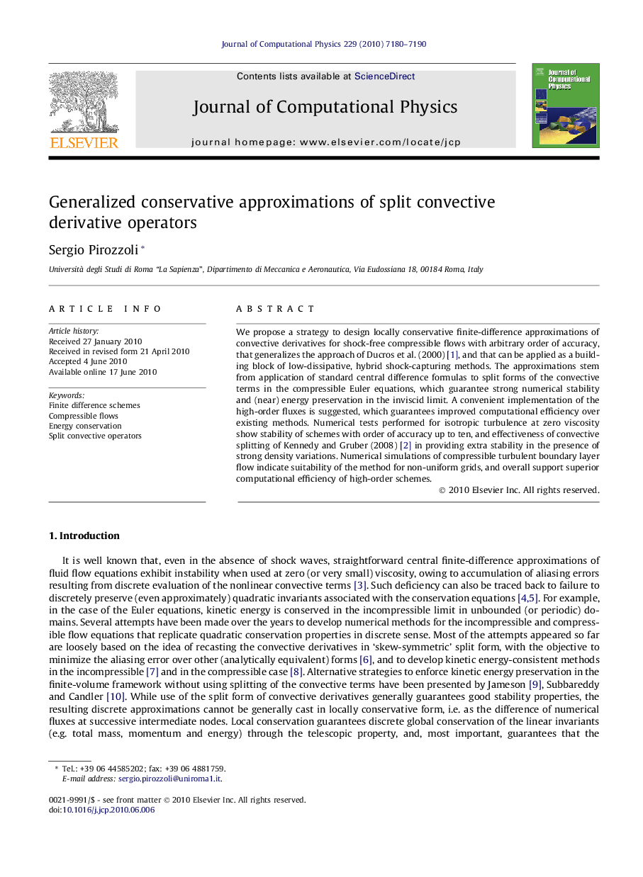 Generalized conservative approximations of split convective derivative operators