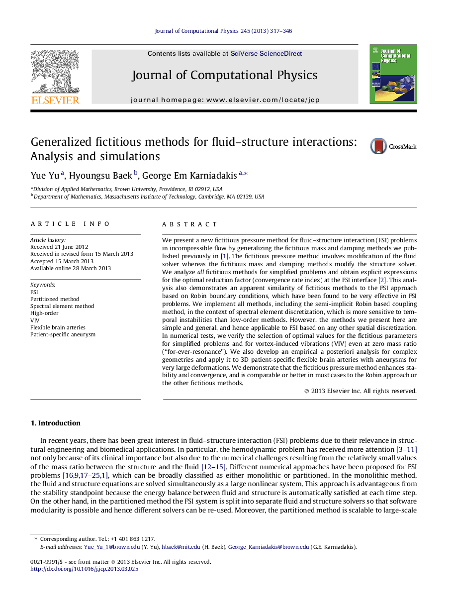 Generalized fictitious methods for fluid–structure interactions: Analysis and simulations