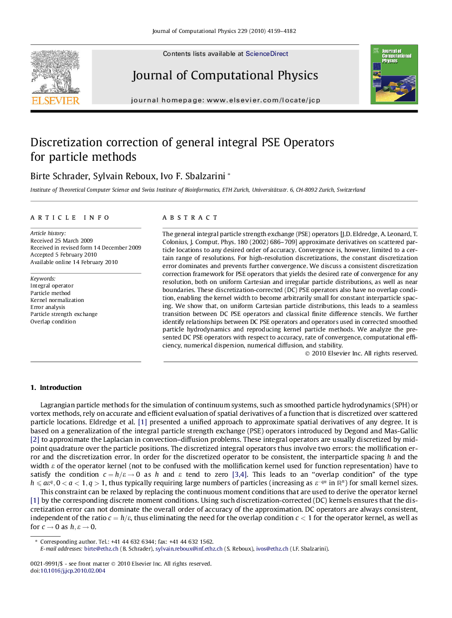 Discretization correction of general integral PSE Operators for particle methods