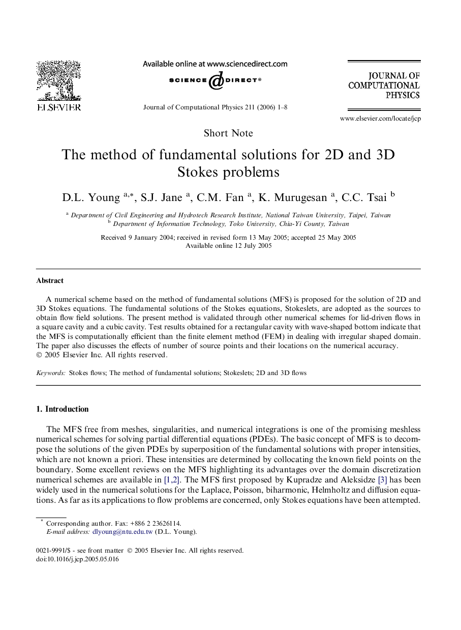 The method of fundamental solutions for 2D and 3D Stokes problems