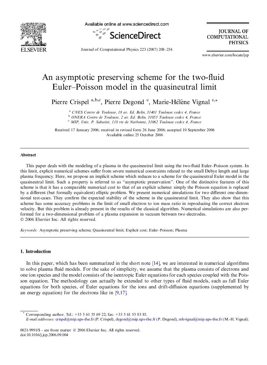 An asymptotic preserving scheme for the two-fluid Euler–Poisson model in the quasineutral limit