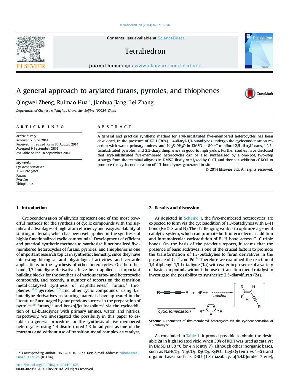 A general approach to arylated furans, pyrroles, and thiophenes