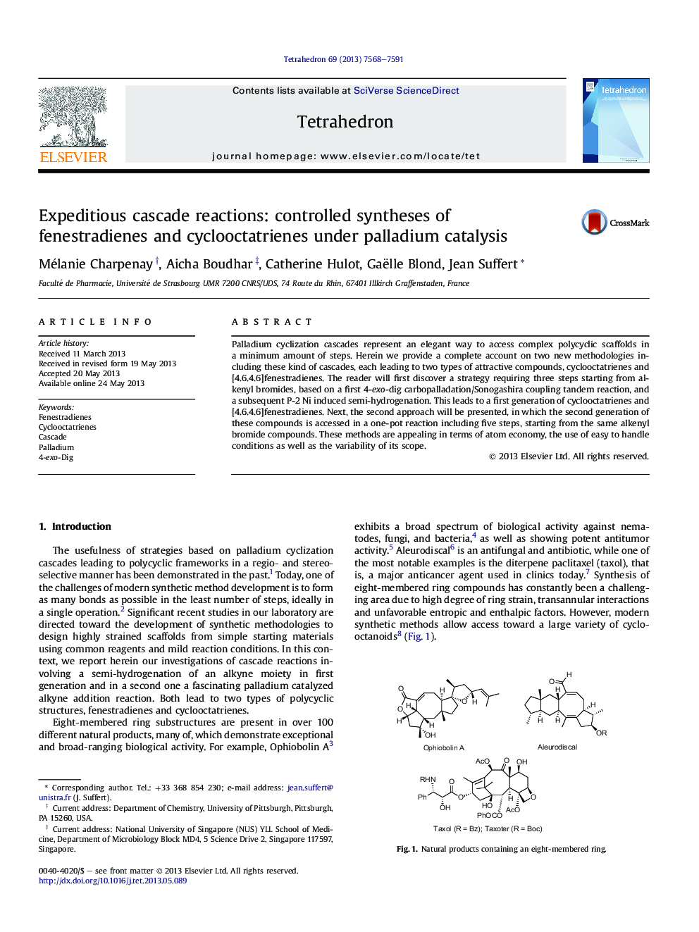 Expeditious cascade reactions: controlled syntheses of fenestradienes and cyclooctatrienes under palladium catalysis