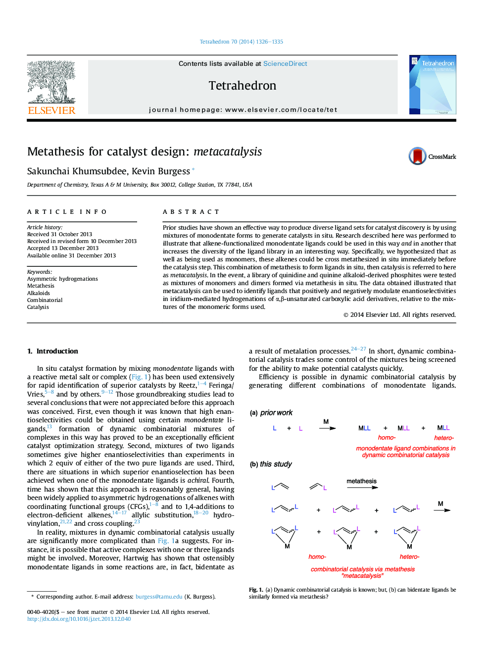 Metathesis for catalyst design: metacatalysis