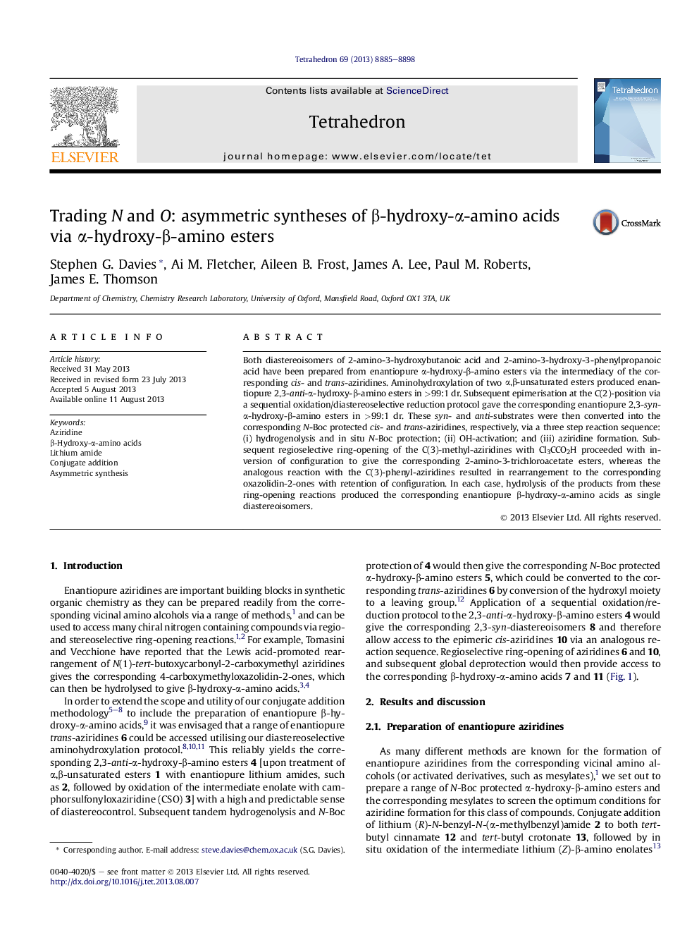 Trading N and O: asymmetric syntheses of β-hydroxy-α-amino acids via α-hydroxy-β-amino esters