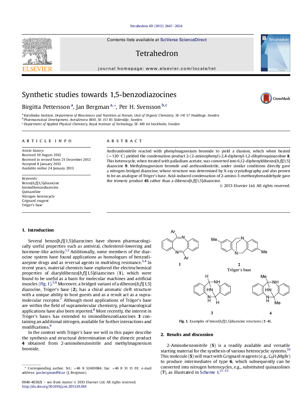 Synthetic studies towards 1,5-benzodiazocines