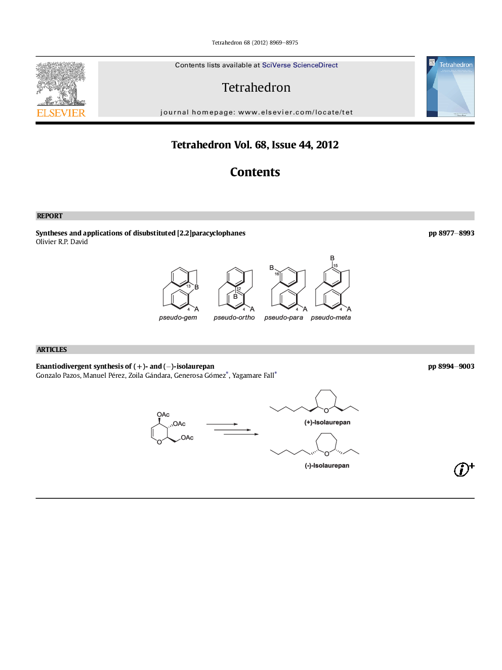 Graphical contents list