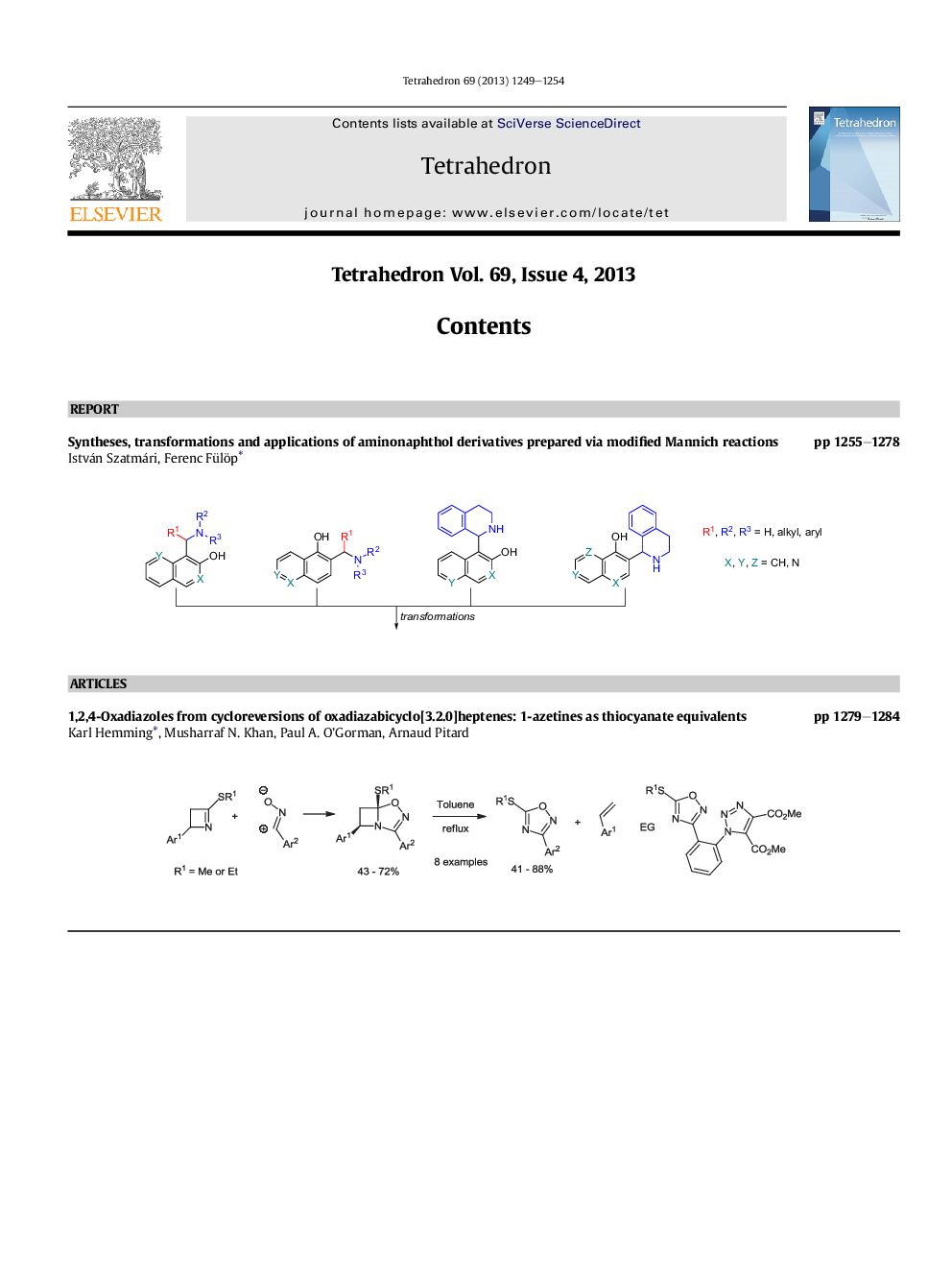 Graphical contents list