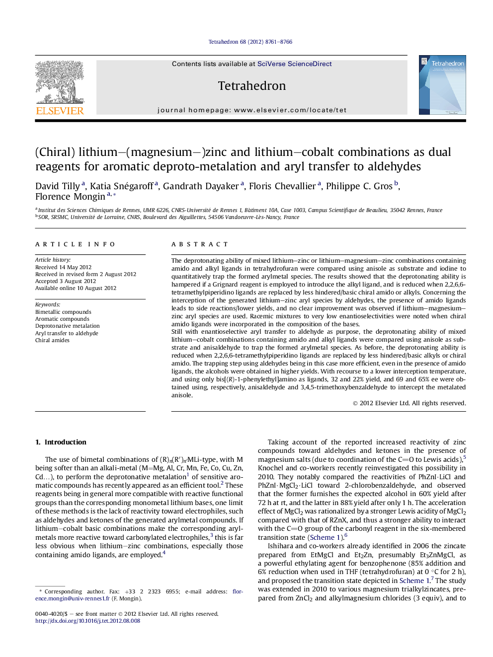 (Chiral) lithium–(magnesium–)zinc and lithium–cobalt combinations as dual reagents for aromatic deproto-metalation and aryl transfer to aldehydes