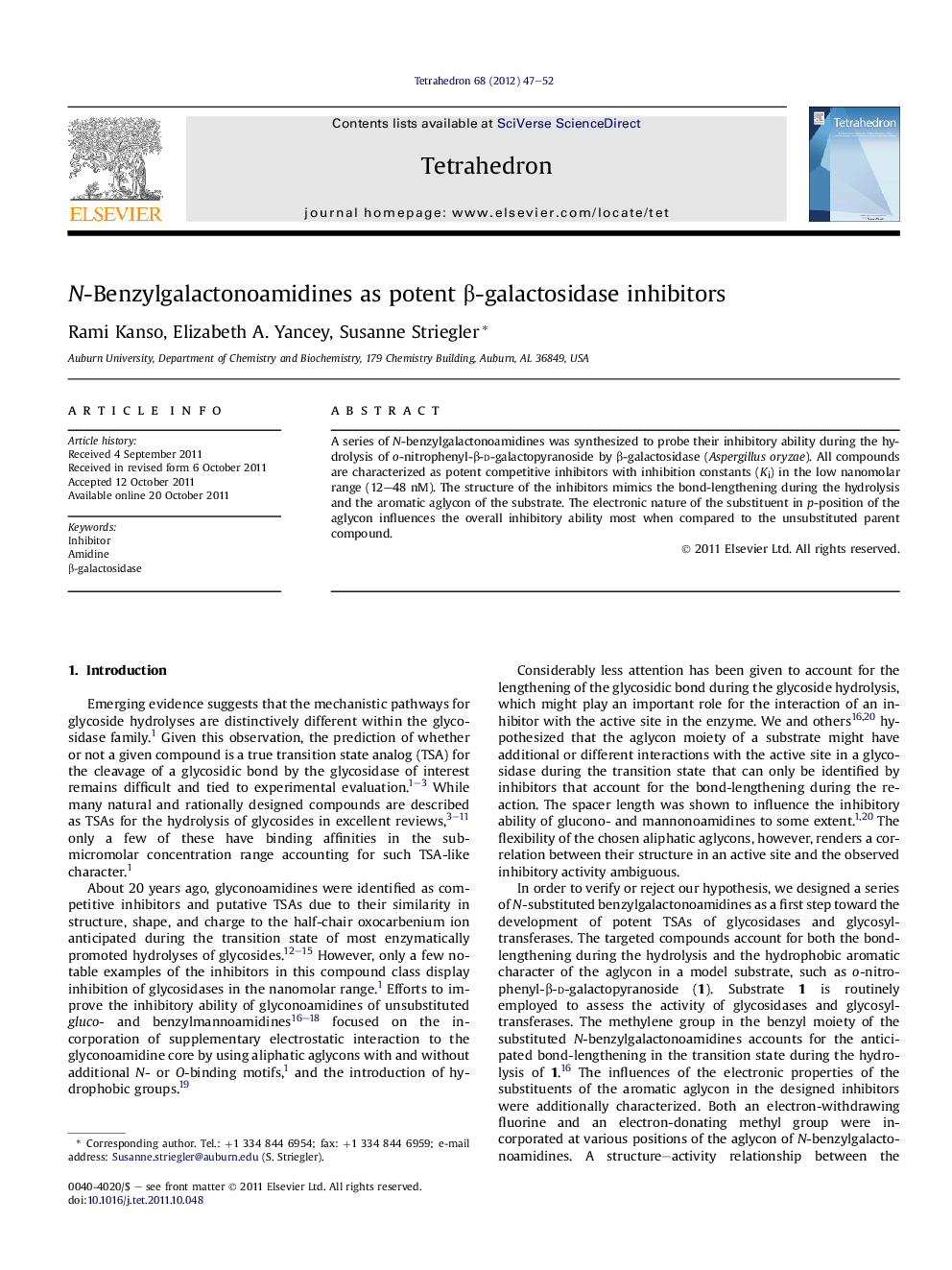 N-Benzylgalactonoamidines as potent Î²-galactosidase inhibitors