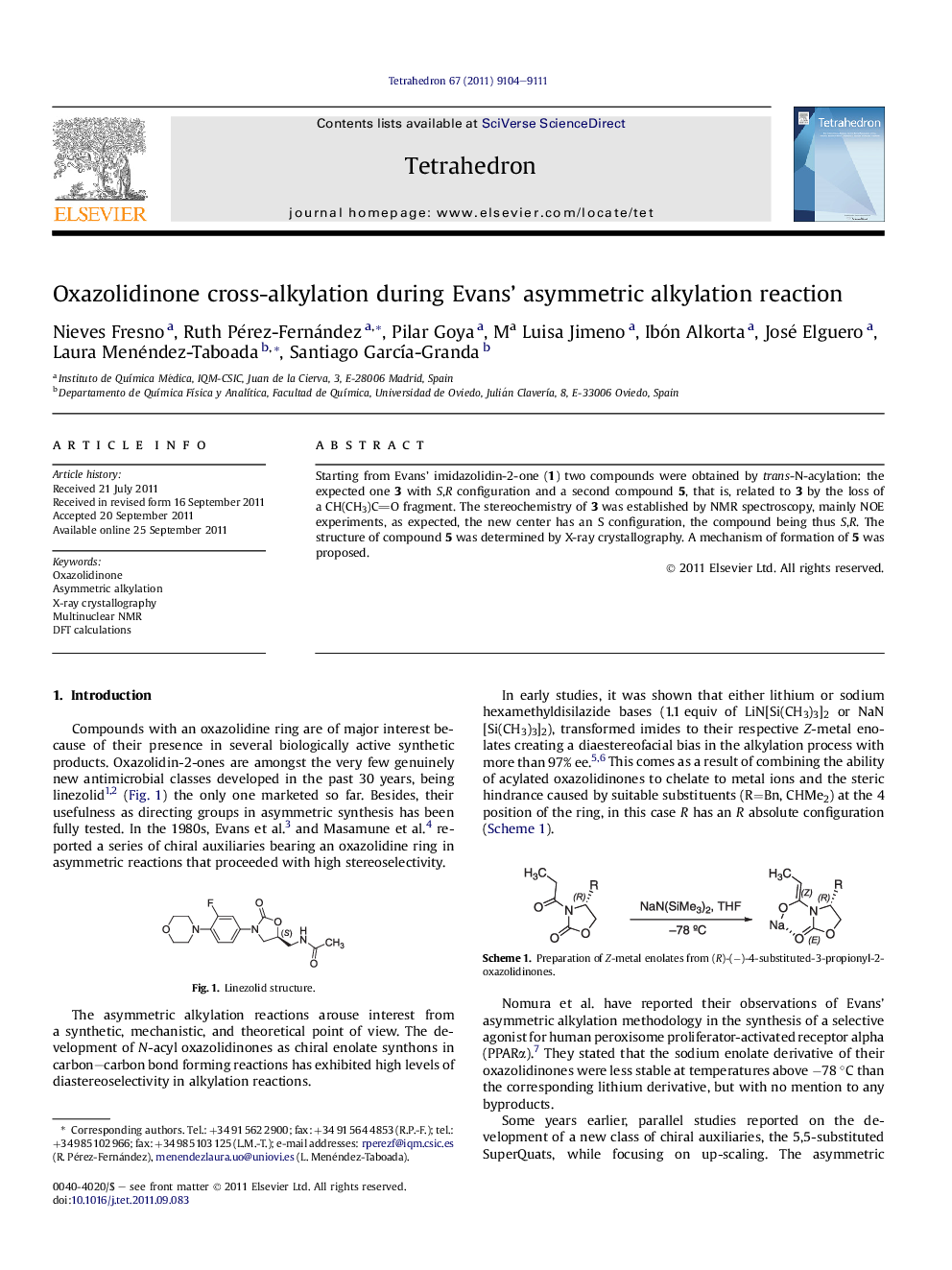 Oxazolidinone cross-alkylation during Evans’ asymmetric alkylation reaction