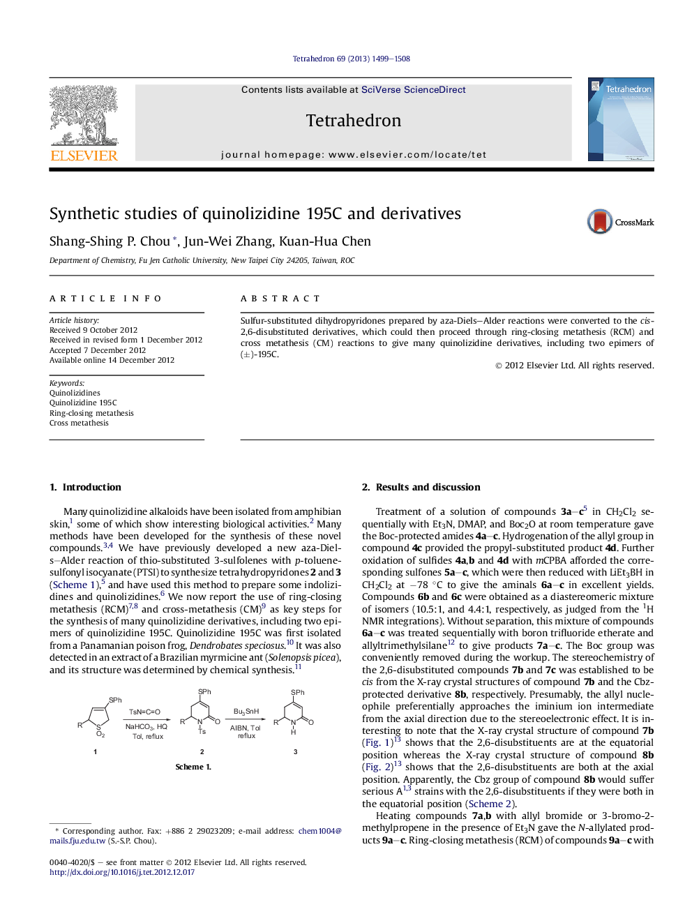 Synthetic studies of quinolizidine 195C and derivatives