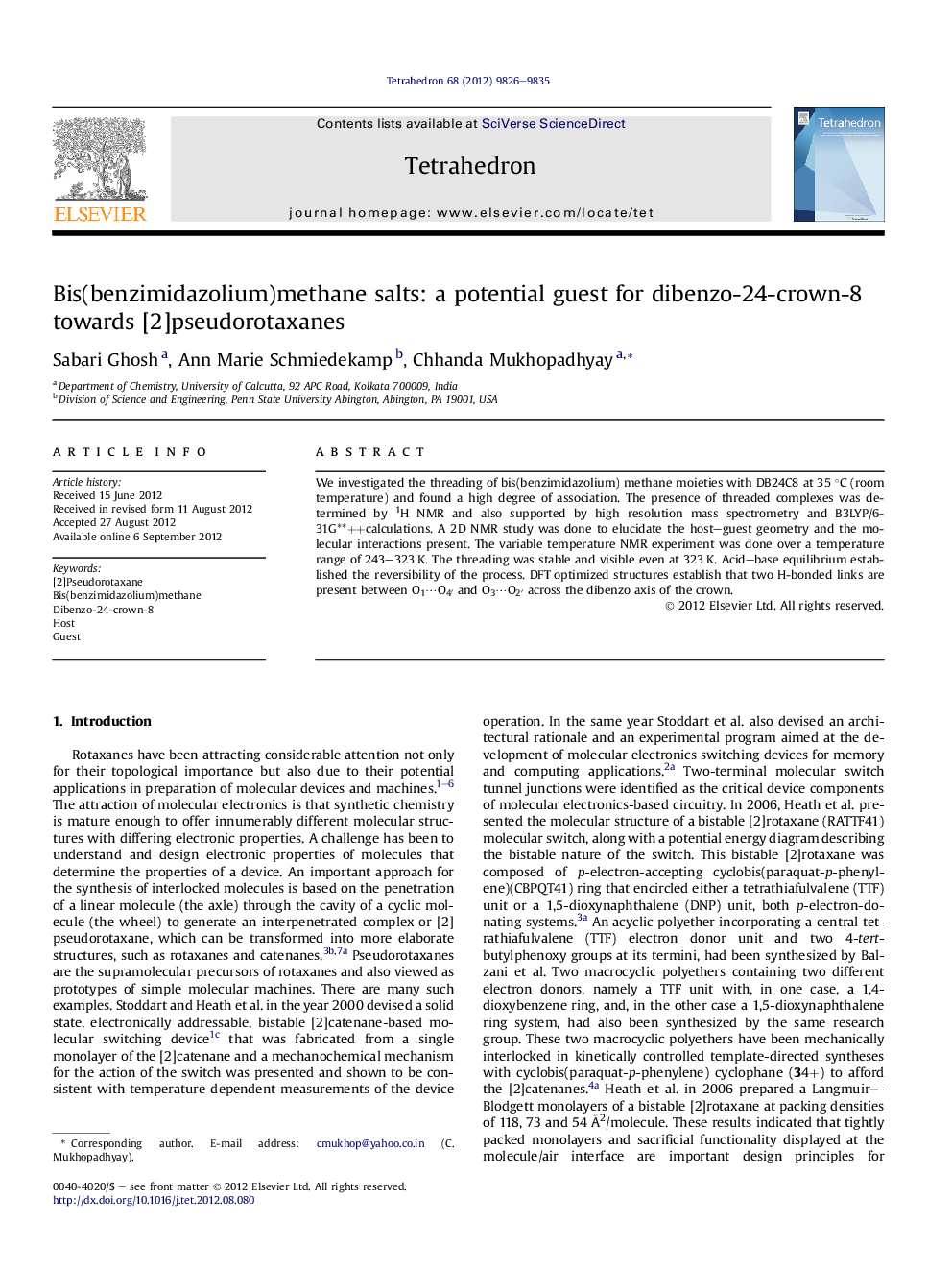 Bis(benzimidazolium)methane salts: a potential guest for dibenzo-24-crown-8 towards [2]pseudorotaxanes