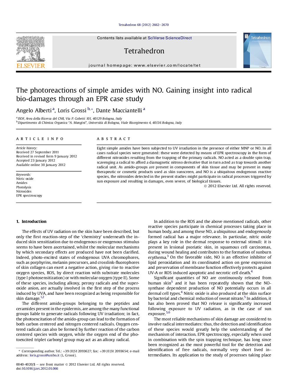 The photoreactions of simple amides with NO. Gaining insight into radical bio-damages through an EPR case study